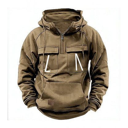 Herren Kapuzenpullover Modern mit Taschen Schnitt