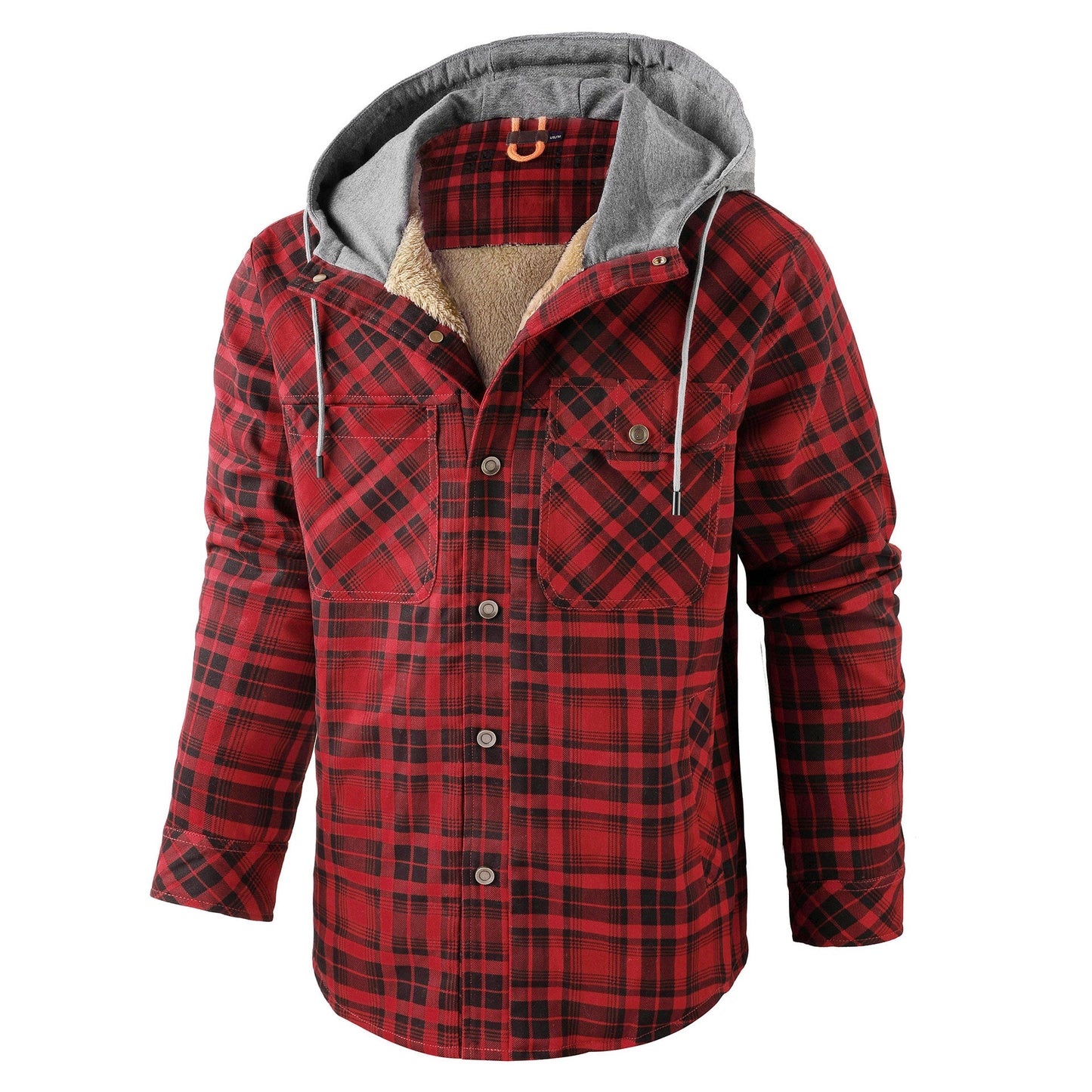 Herren Flanelljacke Weich Warm Mit Futter