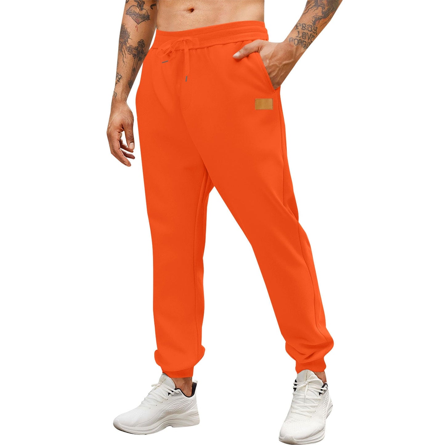 Herren Jogginghose Sportlich Mit Reißverschluss Taschen