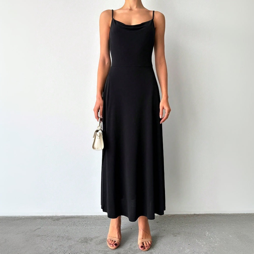 Damen Maxikleid mit Raffiniertem Schlitz und Verstellbaren Spaghettiträgern wird zu: Damen Maxikleid Lang Spitze Verstellbarer Träger