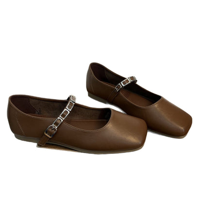 Damen Ballerinas Elegante Riemen Schuhe Weich