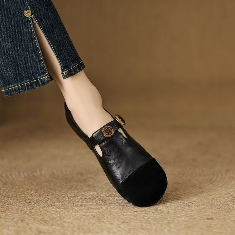 Damen Mokassins Elegant Schnallen Weich