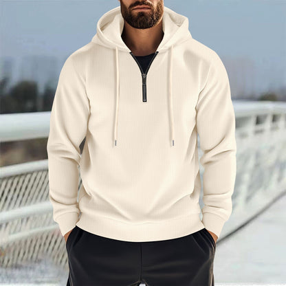 Herren Kapuzenpullover Sportlich Kurz Reißverschluss - BerlinGlamour