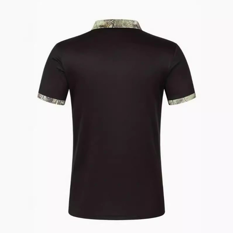 Herren Poloshirt Camouflage Kragen Modern Trendy