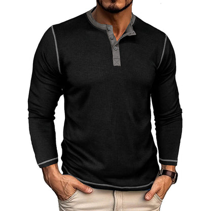 Herren Langarmshirt Modern Gestreift Berlin Style