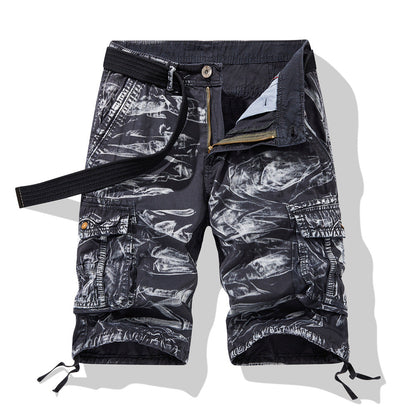 Herren Cargo Shorts Elastisch Bequem Mit Vielen Taschen