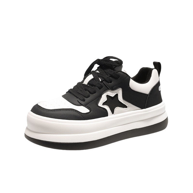 Damen Plateausneaker Sternen-Design Trendy Schuhe