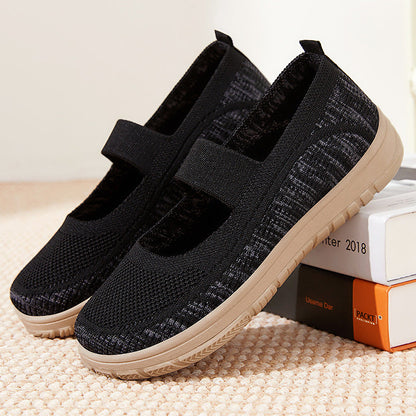 Damen Sneaker Bequem Atmungsaktiv mit Elastik