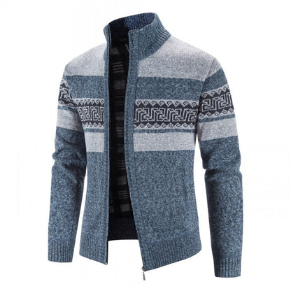 Herren Strickjacke Modern Hochkragen Stylish