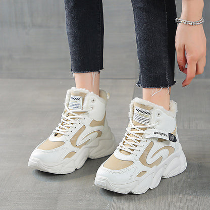 Damen Sneaker High-Top Warm Isoliert Rutschfest Winter