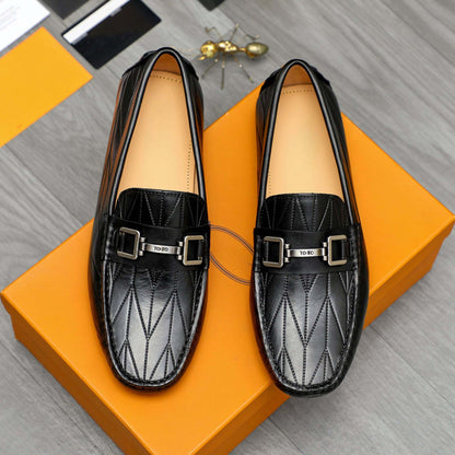 Damen Mokassin Elegantes Design Schnalle Schuhe