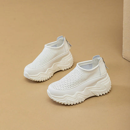 Damen Sneaker Bequem Luftdurchlässig Rutschfest Weiße Schuhe