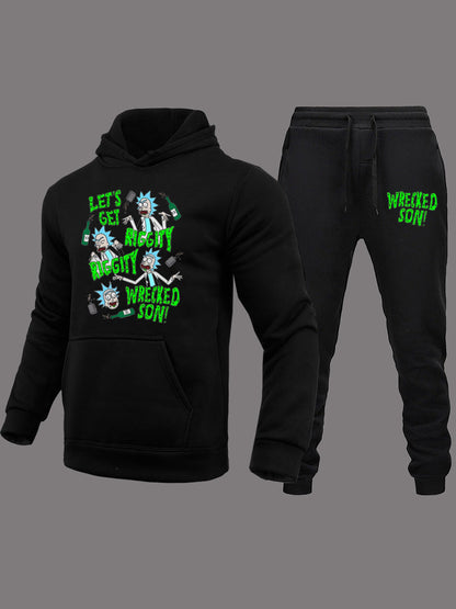 Männer Hoodie Set mit lustigem Druck Berlin Style