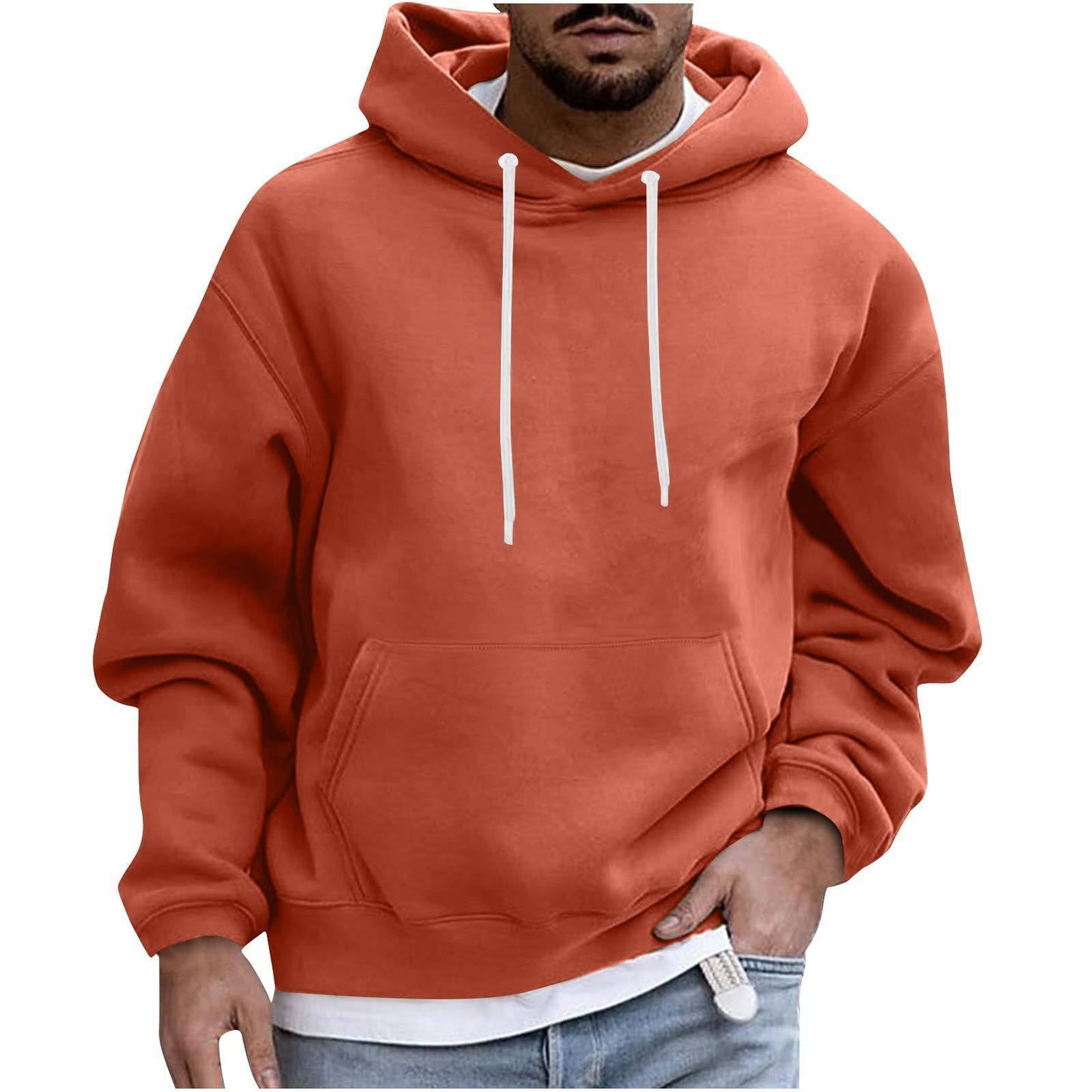 Herren Kapuzenpullover Oversized mit Kängurutasche