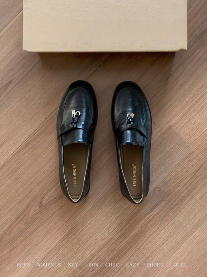Damen Mokassins Elegante Schnalle Schuhe Modern