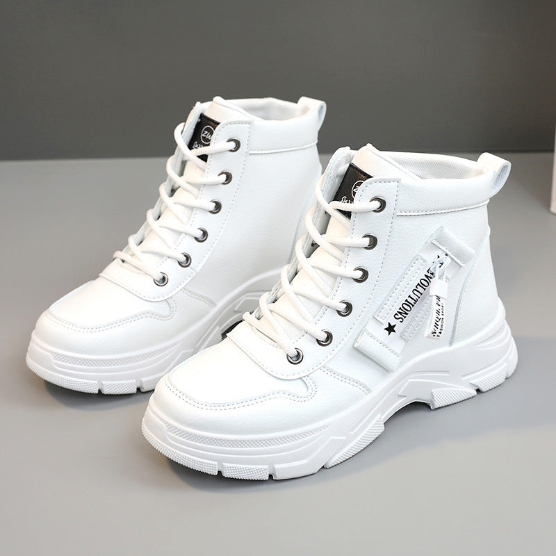 Damen Sneaker High-Top Sportlich Bequem Schwarz