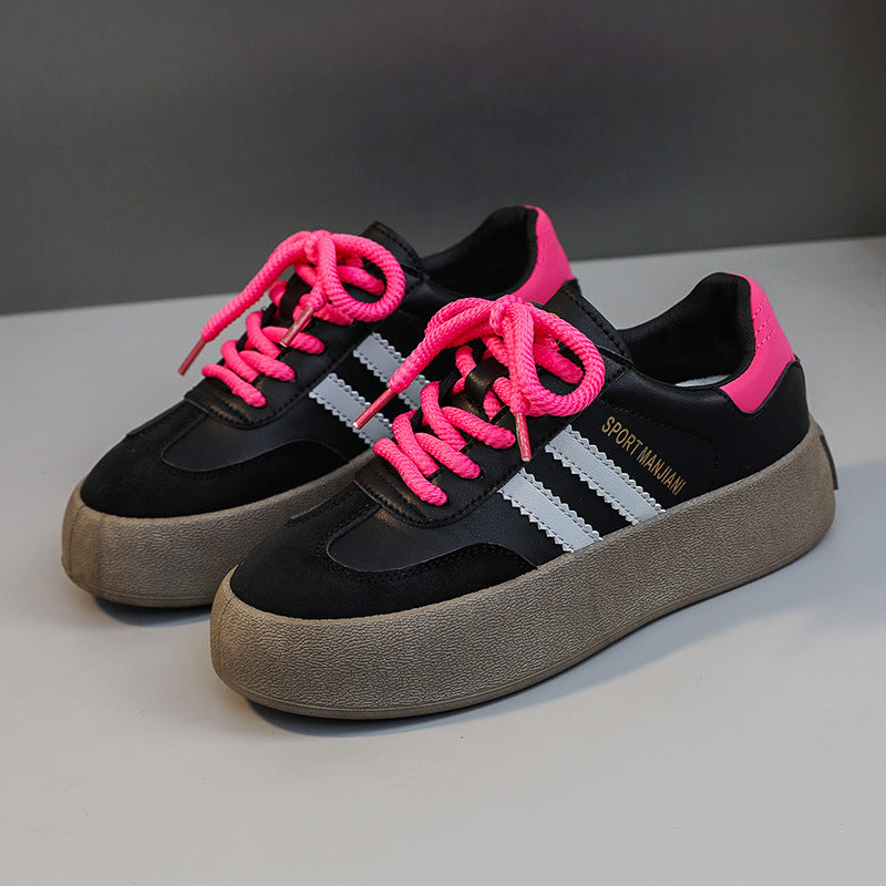 Damen Sneaker Modisch Platte Schnitt Auffällig