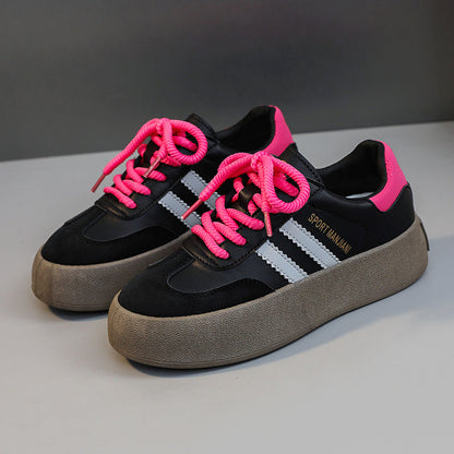 Damen Sneaker Modisch Platte Schnitt Auffällig