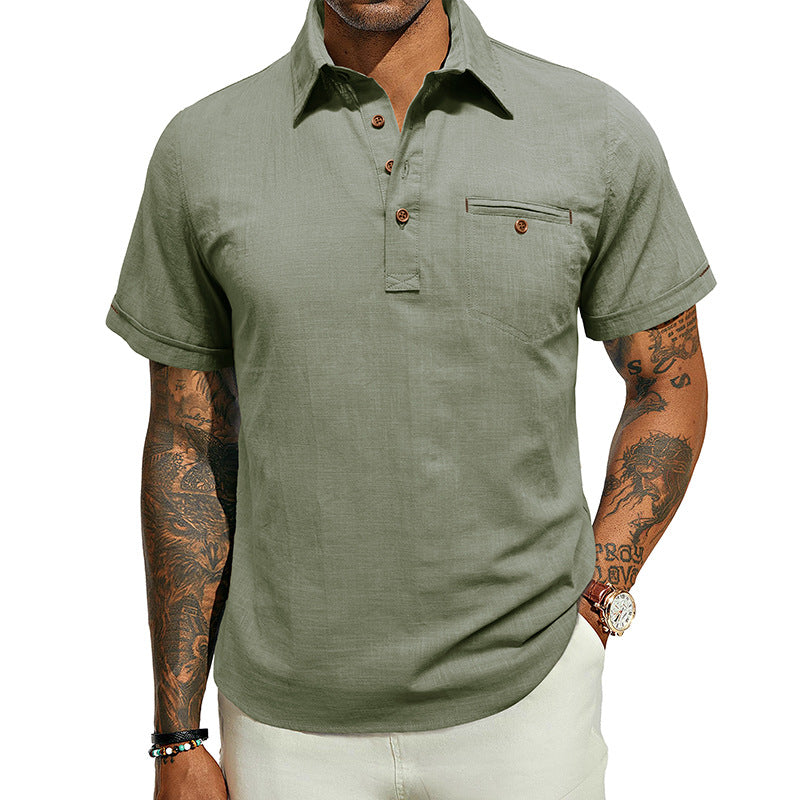 Herren Kurzarmhemd Sommer Modern Slimfit