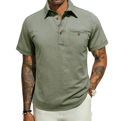 Herren Kurzarmhemd Sommer Modern Slimfit