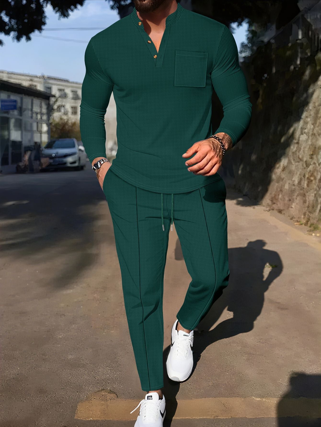 Herren Hemd Lässig Knopfleiste Modern Berlin Style - BerlinGlamour