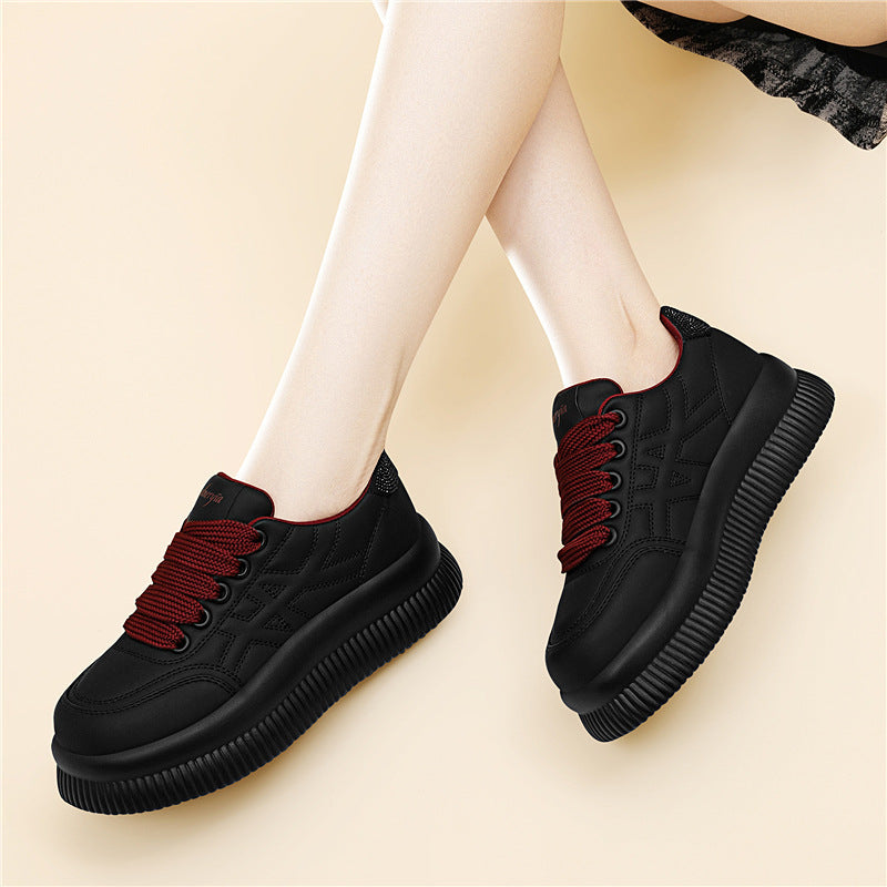 Damen Plateau Sneaker Hoch mit Dämpfung Komfort Modisch