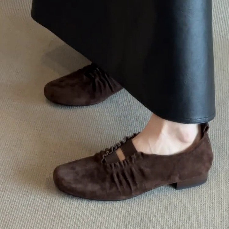 Damen Mokassins Weich Lederschuhe Schnürung Klassisch