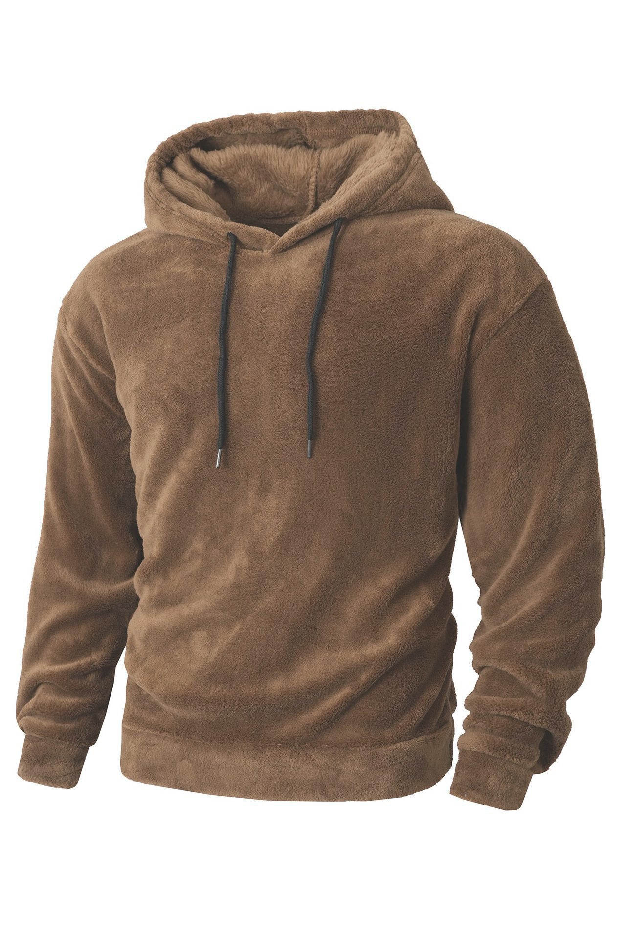 Herren Fleece Hoodie Warm Kuschelig Mit Kordelzug