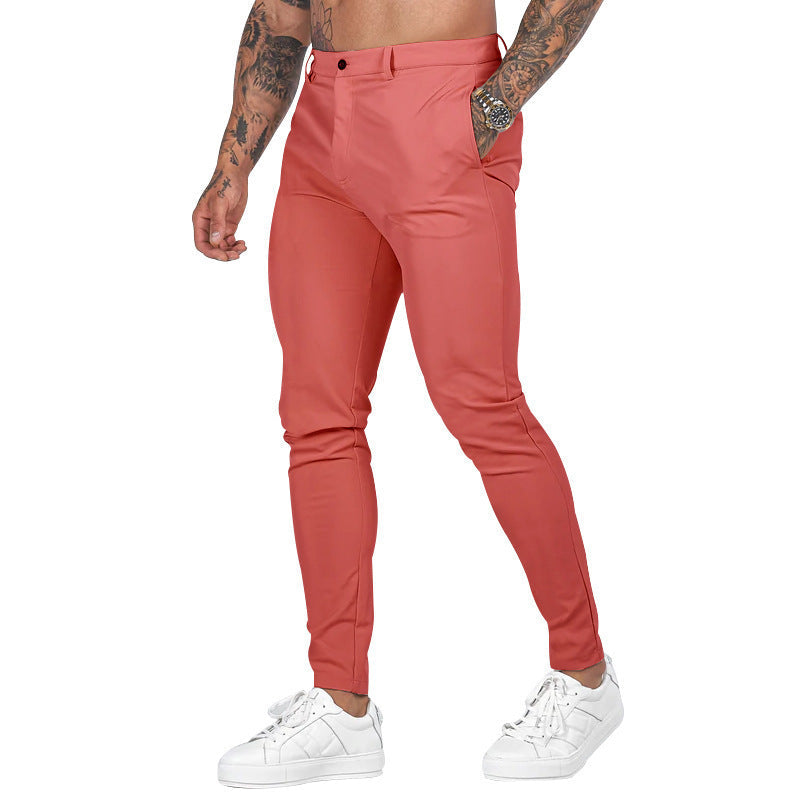 Herren Slim-Fit Hose Elastisch Mit Taschen Modern