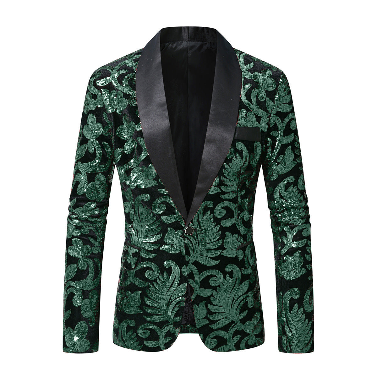 Glitzernder Anzugblazer Herren mit Pailletten Muster Elegant