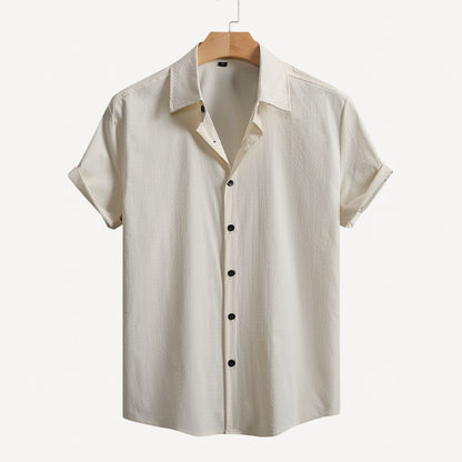 Herren Hemd Kurzarm Elegant Struktur Design