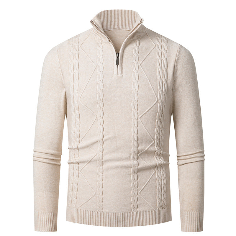 Herren Strickpullover Modern mit Reißverschluss - BerlinGlamour