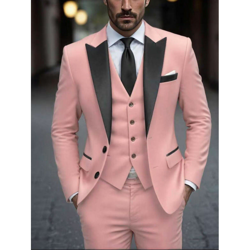 Herren Smoking Anzug Set Elegant Schwarzes Gala-Outfit