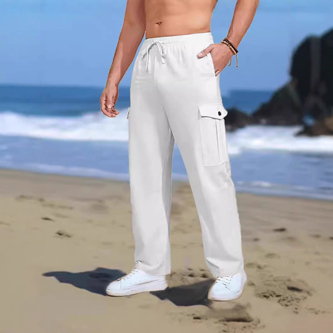Herren Cargo-Hose Vieltaschig Elastisch Bequem