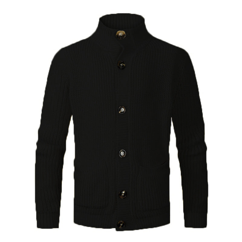 Herren Strickcardigan Modern mit Kragen und Knöpfen