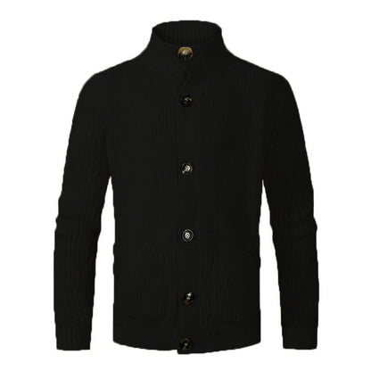 Herren Strickcardigan Modern mit Kragen und Knöpfen