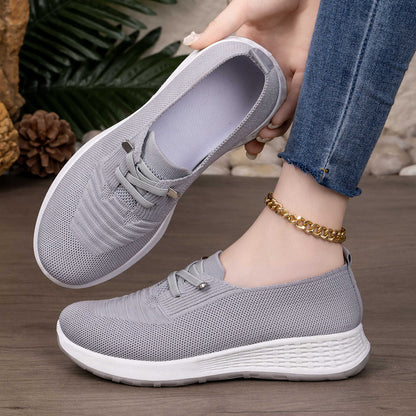 Damen Sneaker Bequem Elastisch Sportschuhe Frauen