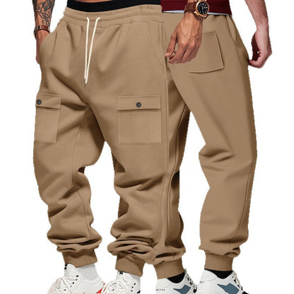 Herren Jogginghose Cargo Bequem Elastisch Taschen