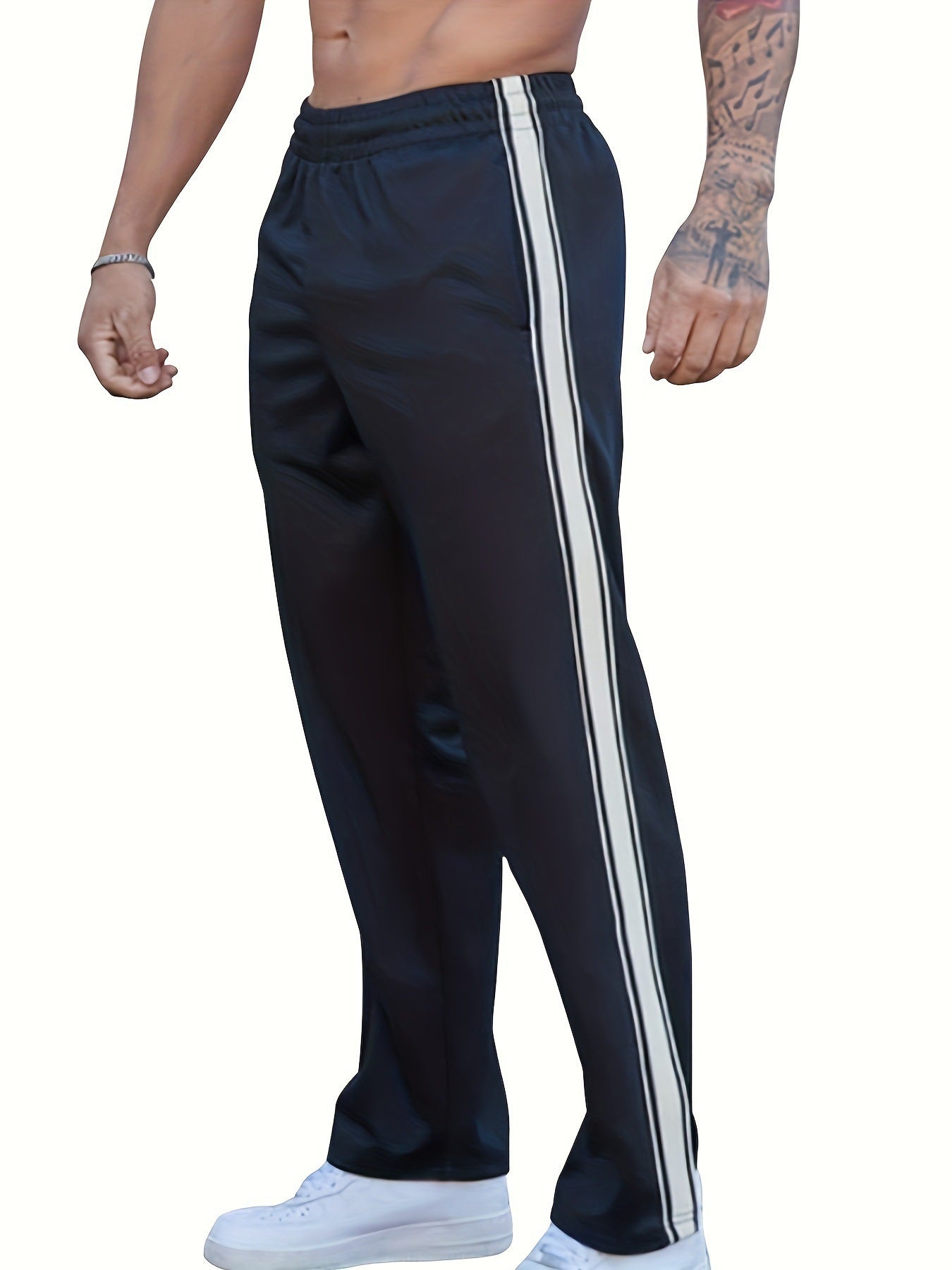 Herren Sport Hose mit Streifen Bequem Freizeit
