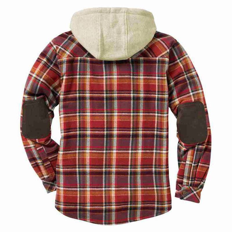 Herren Flanelljacke Weich Warm mit Brusttaschen