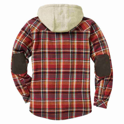 Herren Flanelljacke Weich Warm mit Brusttaschen