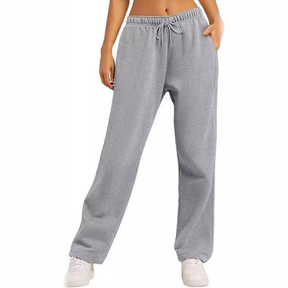 Damen Freizeithose Bequem Elastisch Mit Taschen