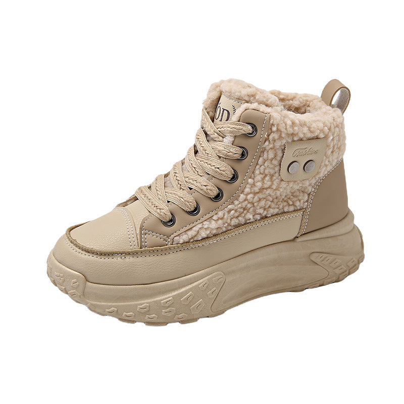Damen Sneaker High-Top Warmfutter Rutschfest Winter