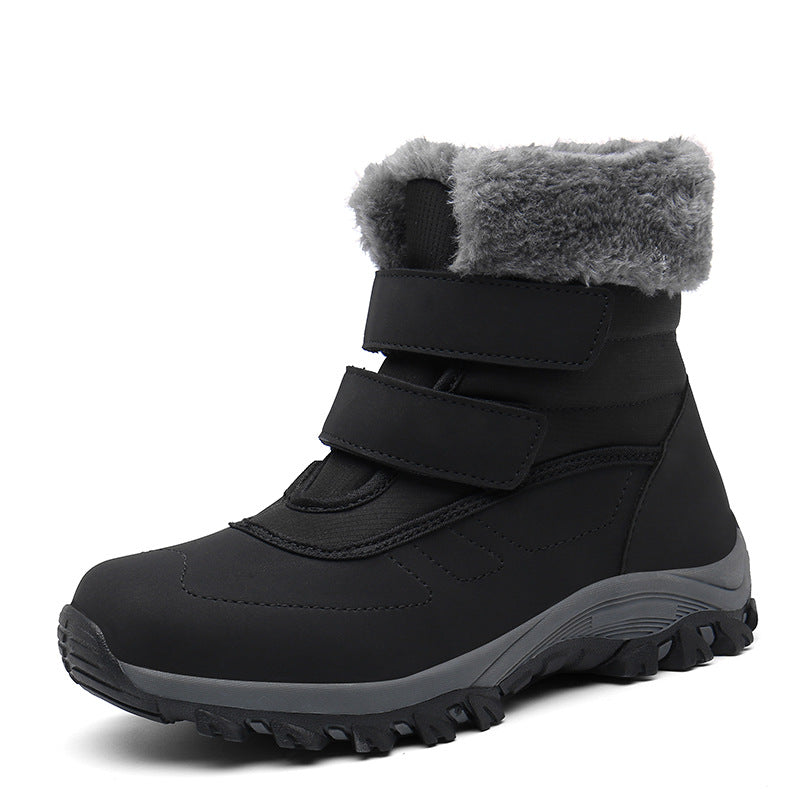 Damen Winterstiefel Warm Klettverschluss Wintermode