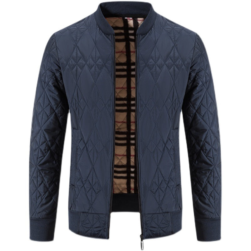 Herren Steppjacke Modern mit Reißverschluss Warm