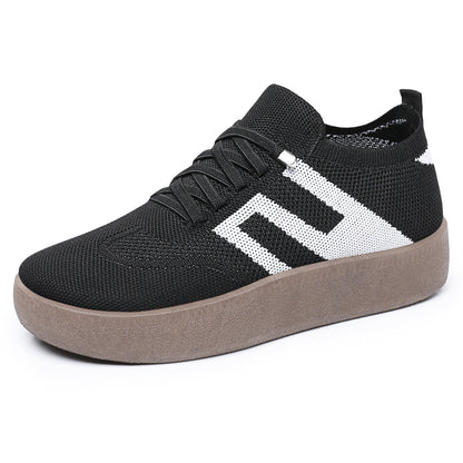 Damen Sneaker Bequem Plattformsohle Hochzeitsschuhe