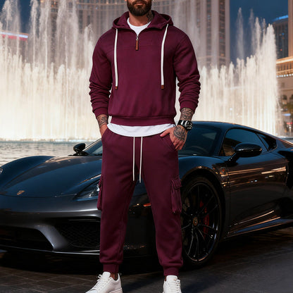 Herren Kapuzenpullover Lässig mit Cargo-Hose Sportlich