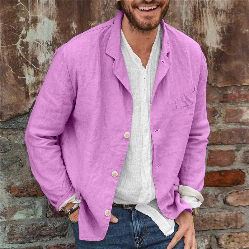 Leinenblazer Männer Leicht Sommer Modern