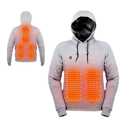 Damen Heizpullover Kapuzenpullover Warm Beheizbar