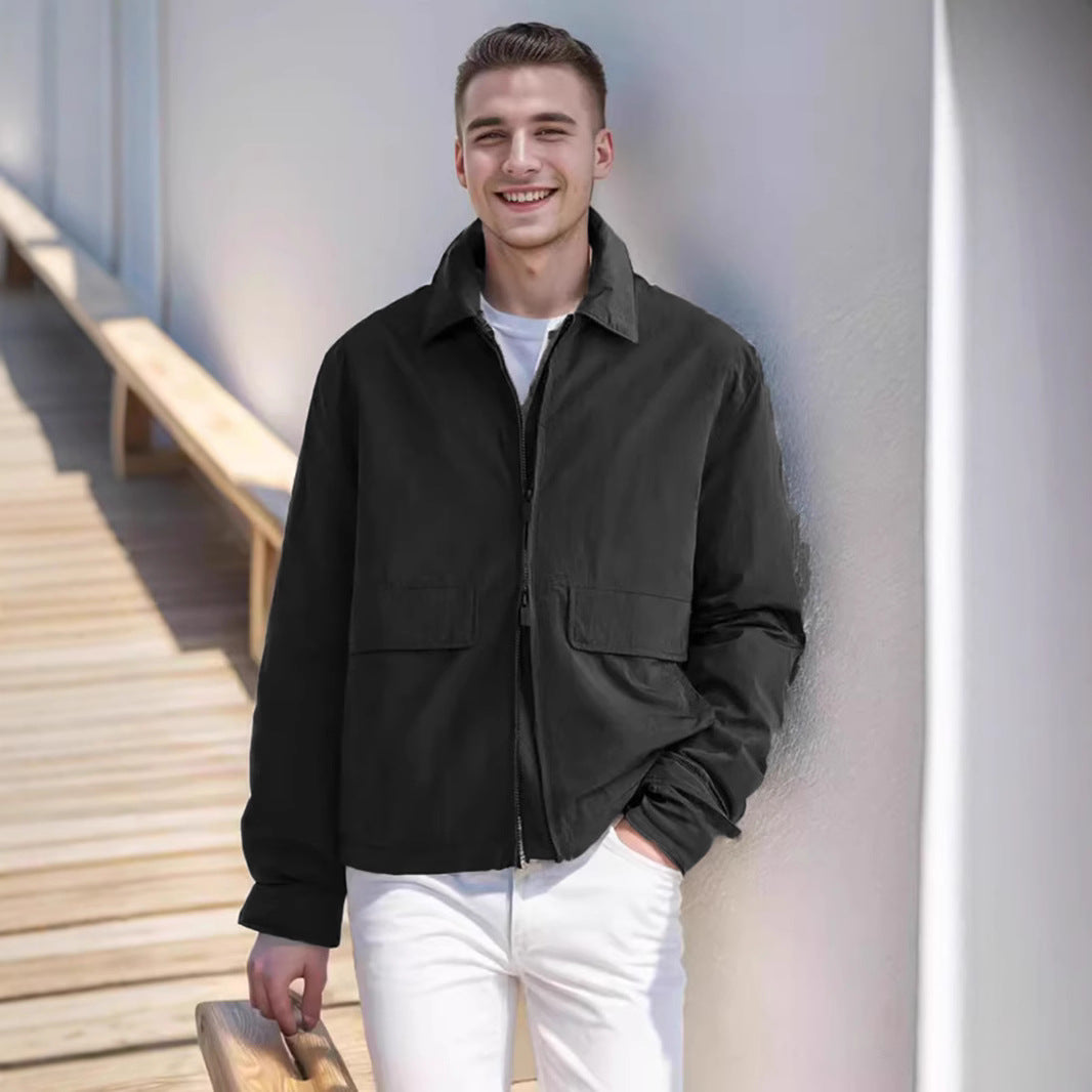 Herren Freizeitjacke Leicht mit Taschen Sportlich Modern